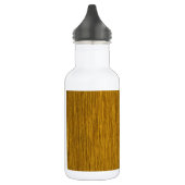 Golden Rustic Grainy Wood Achtergrond Waterfles (Links)