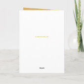 Golden Rustic Rooster Jaar 2017 Monogram binnen Feestdagen Kaart (Achterkant)