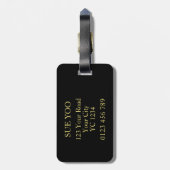 Golden S name Bagagelabel (Achterkant verticaal)