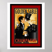  Golden Sable Champagne Ad Poster (Voorkant)