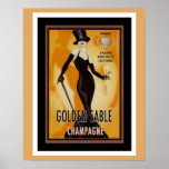 Golden Sable Champagne Ad Poster<br><div class="desc">Vintage en poster voor Golden Sable Champagne</div>