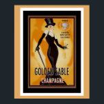 Golden Sable Champagne Ad Poster<br><div class="desc">Vintage en poster voor Golden Sable Champagne</div>