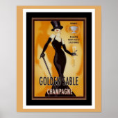 Golden Sable Champagne Ad Poster (Voorkant)