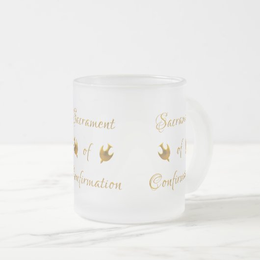 Golden Sacrament of Confirmation and Holy Spirit Matglas Koffiemok (Voorkant rechts)