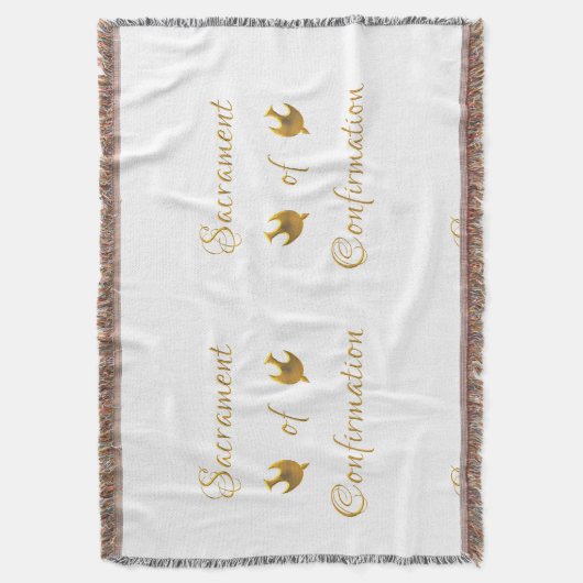 Golden Sacrament van Bevestiging en Heilige Geest Deken (Voorkant Verticaal)