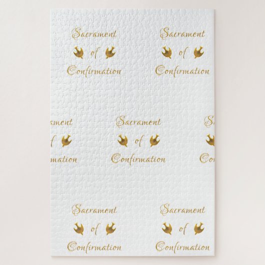 Golden Sacrament van Bevestiging en Heilige Geest Legpuzzel (Verticaal)