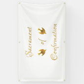 Golden Sacrament van Bevestiging en Heilige Geest Spandoek (Verticaal)