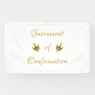 Golden Sacrament van Bevestiging en Heilige Geest Spandoek