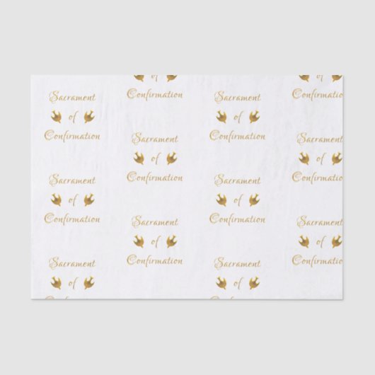 Golden Sacrament van Bevestiging en Heilige Geest Tissuepapier (Voorkant)