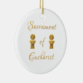 Golden Sacrament van de Eucharistische Gastheer en Keramisch Ornament (Rechts)