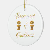 Golden Sacrament van de Eucharistische Gastheer en Keramisch Ornament (Links)