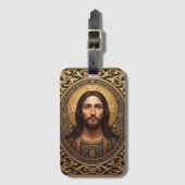 Golden Sacred Icon - Jesus Bagagelabel (Voorkant (verticaal))