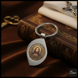 Golden Sacred Icon - Jesus Sleutelhanger