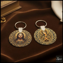 Golden Sacred Icon - Jesus Sleutelhanger