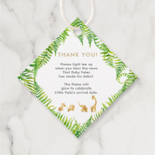 Golden Safari Candle Favor Tags Bedankjes Labels