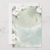 Golden Sage Wit Bloemen Elegant Vrijgezellenfeest Kaart (Achterkant)