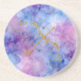 Golden Sagittarius Zandsteen Onderzetter