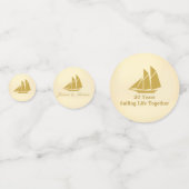 Golden Sailing Life Samen Confetti (Voorkanten)