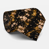 Golden Sakura Necktie Stropdas (Opgerold)