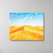 Golden Sand Dunes bij Sunset Premium Wrapped Canva Canvas Afdruk (Voorkant)