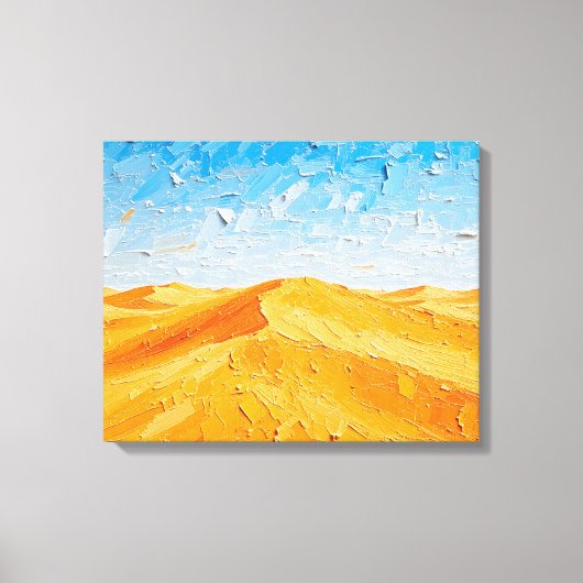 Golden Sand Dunes bij Sunset Premium Wrapped Canva Canvas Afdruk (Voorkant)