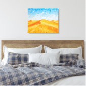 Golden Sand Dunes bij Sunset Premium Wrapped Canva Canvas Afdruk (Insitu (Slaapkamer))