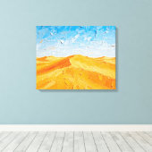 Golden Sand Dunes bij Sunset Premium Wrapped Canva Canvas Afdruk (Insitu (Houten vloer))