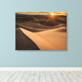 Golden Sand dunes, Death Valley, CA Canvas Afdruk (Insitu (Houten vloer))