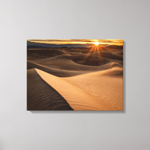 Golden Sand dunes, Death Valley, CA Canvas Afdruk
