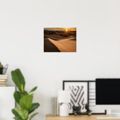 Golden Sand dunes, Death Valley, CA Poster (Thuiskantoor)