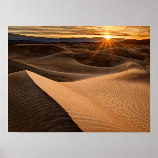 Golden Sand dunes, Death Valley, CA Poster (Voorkant)