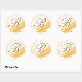 Golden Sand Monogrammed Zee Shell Sticker (Vel)