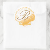 Golden Sand Monogrammed Zee Shell Sticker (Tas)