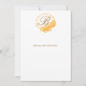 Golden Sand Sea Shells Weddenschap Kaart (Achterkant)