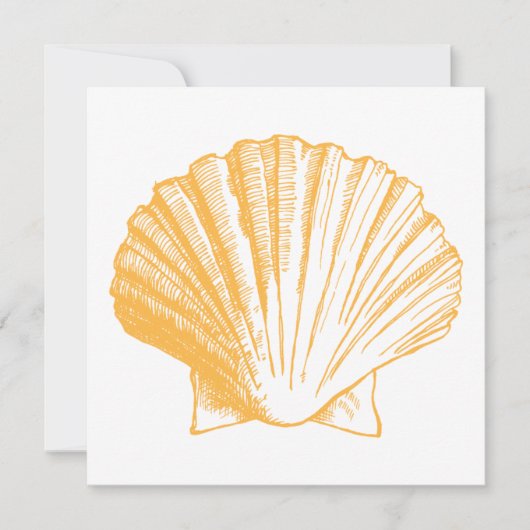 Golden Sand Zee Shell Luau Reception Invitation Kaart (Voorkant)