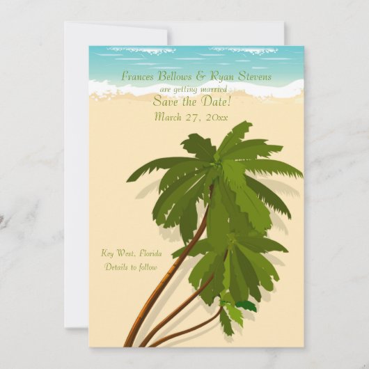 Golden Sands Invitation Kaart (Voorkant)