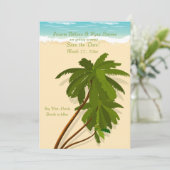 Golden Sands Invitation Kaart (Staand voorkant)