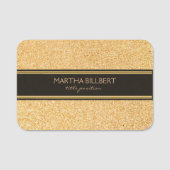 Golden Sandy Glitter Naamplaatje (Voorkant)