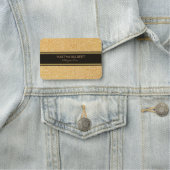 Golden Sandy Glitter Naamplaatje (In situ)