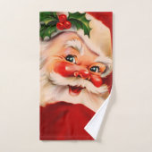 Golden santa claus bad handdoek (Handdoek)