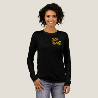 Golden Santa & Tree Christmas Design Tri-Blend Shirt