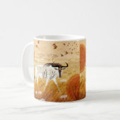 Golden Savannah Journey Whimsical Wildebeest Coffe Koffiemok (Voorkant links)