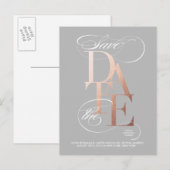 Golden Save the Date Aankondiging (Voorkant / Achterkant)