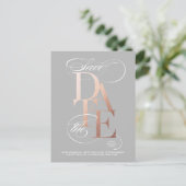 Golden Save the Date Aankondiging (Staand voorkant)