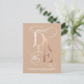 Golden Save the Date Aankondiging (Staand voorkant)