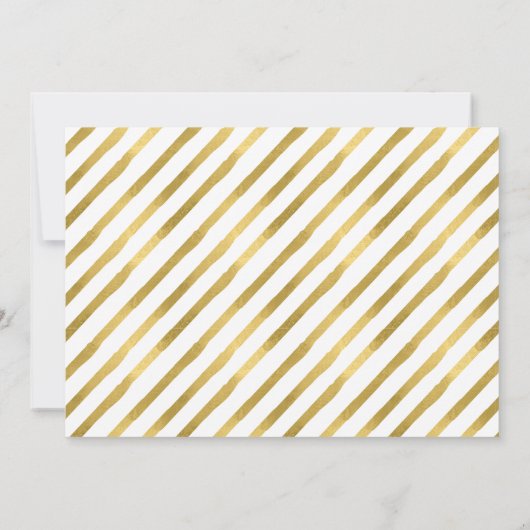 Golden Save the Date | Moderne fotokaart (Achterkant)