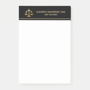 Golden Scales of Justice Law Thema Design Post-it Post-it® Notes