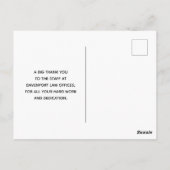 Golden Scales of Justice Law Theme Bedankt Briefkaart (Achterkant)