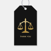 Golden Scales of Justice Law Theme Bedankt Cadeaulabel (Voorkant)
