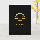 Golden Scales of Justice Law Theme Bedankt Kaart (Gele Bloem)